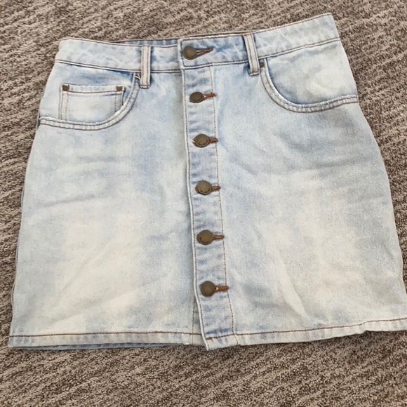 Billabong Women's Good Life Indigo Jean Skirt - Picture 1 of 3